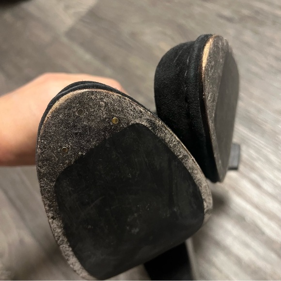 Frye Madeline Short Black Suede Leather Southwestern Heeled Ankle Bootie, sz 9 - Picture 10 of 16